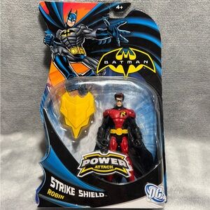NEW DC BATMAN LAVA MISSION ROBIN ACTION FIGURE STRIKE SHIELD 2011 DC COMICS r114